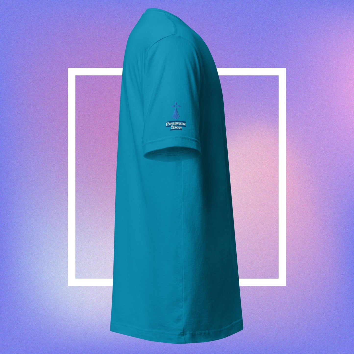T-shirt Unisexe Brodé en Nuances de Bleu "Camaret Bay"