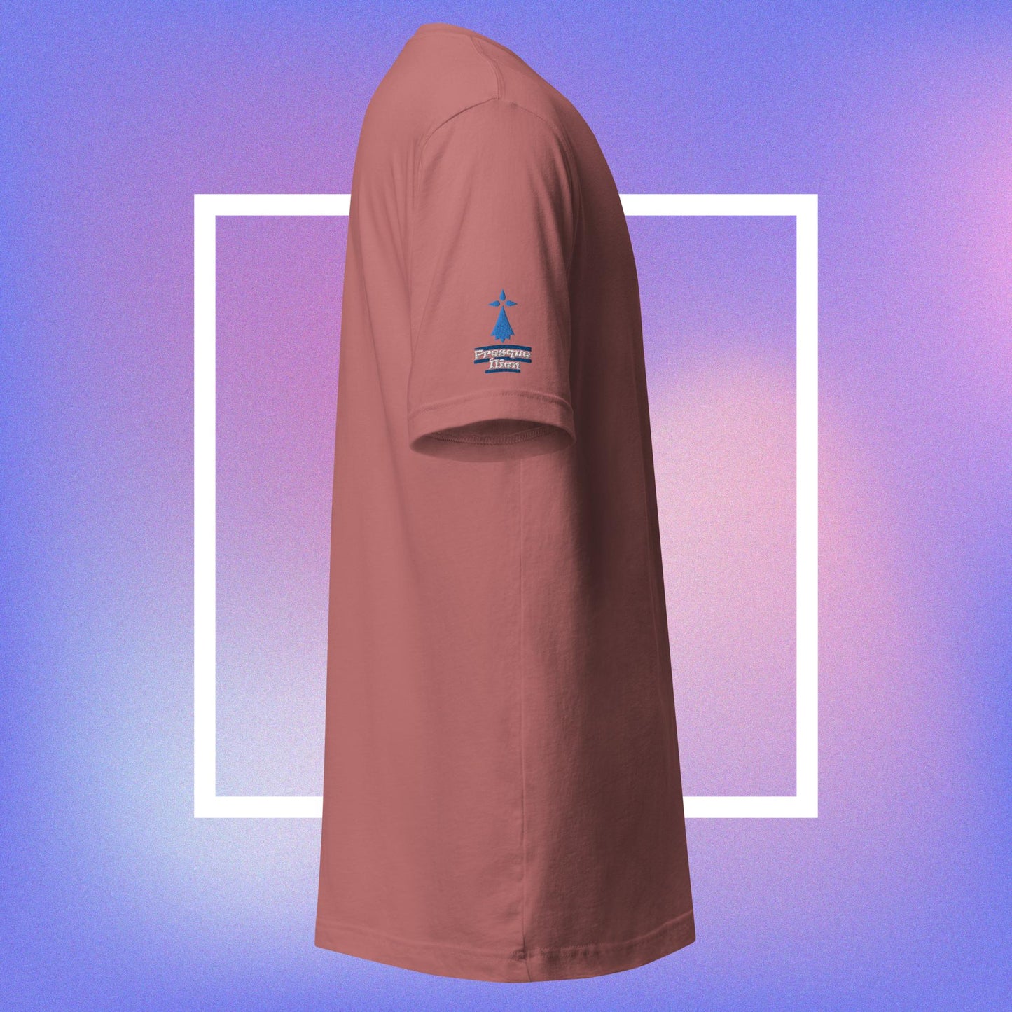 T-shirt Unisexe Brodé en Nuances de Bleu "Camaret Bay"
