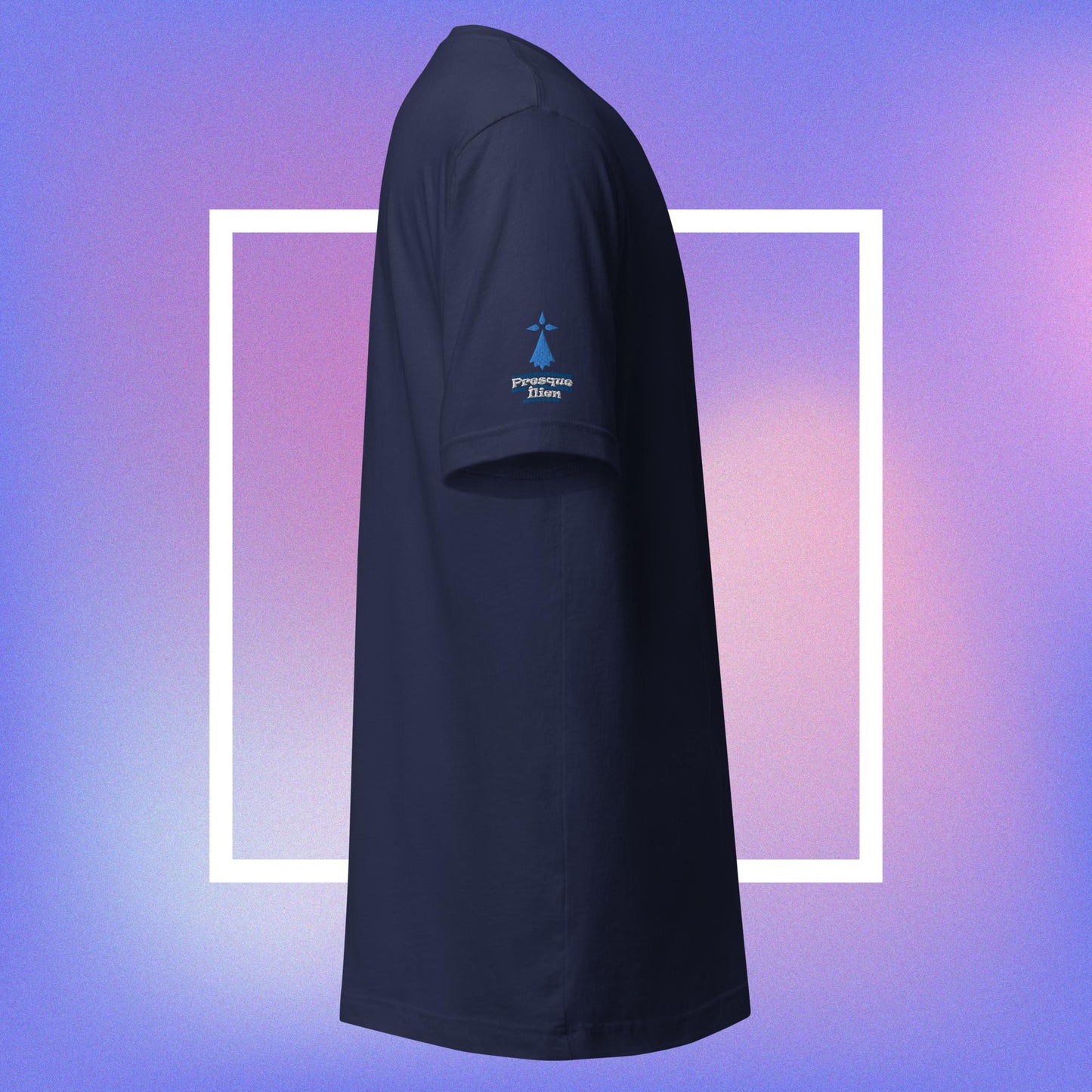 T-shirt Unisexe Brodé en Nuances de Bleu "Camaret Bay"