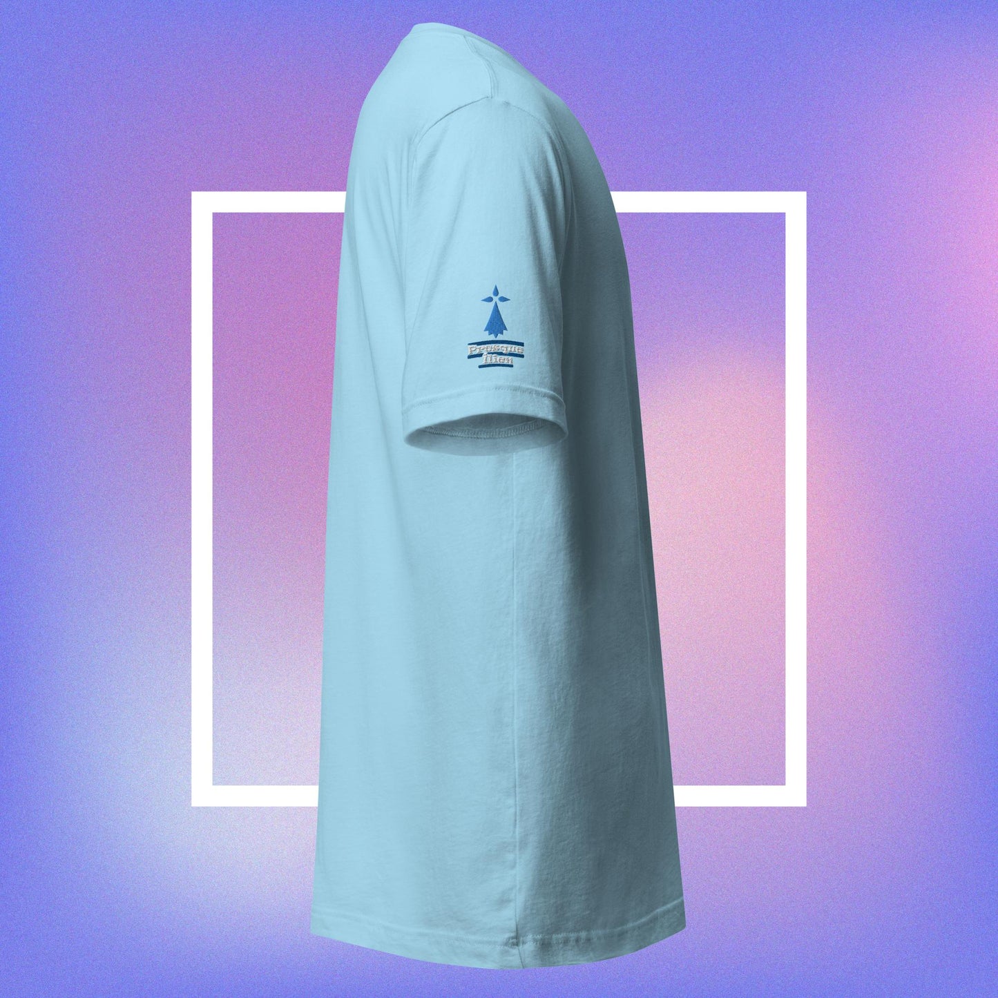 T-shirt Unisexe Brodé en Nuances de Bleu "Camaret Bay"