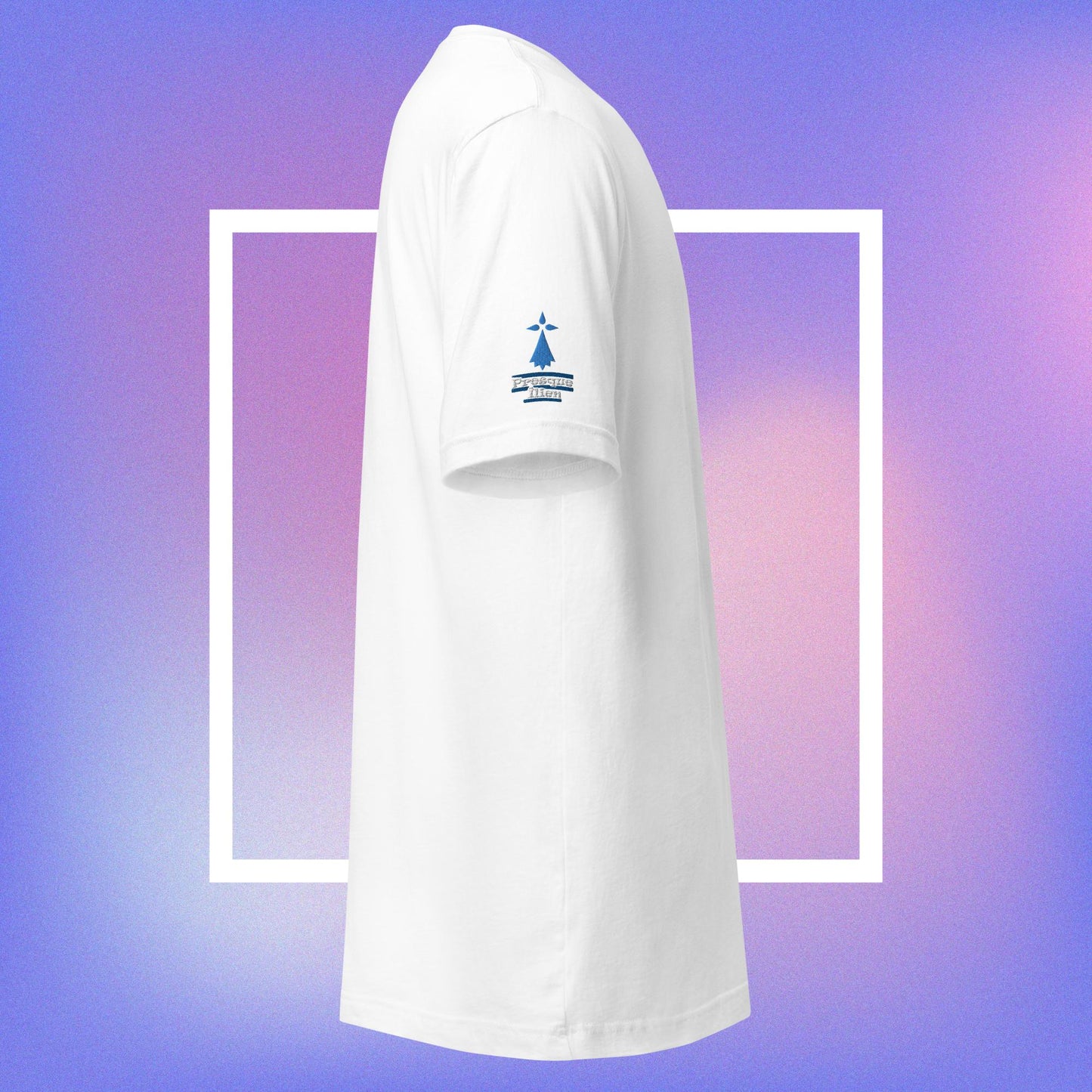 T-shirt Unisexe Brodé en Nuances de Bleu "Camaret Bay"