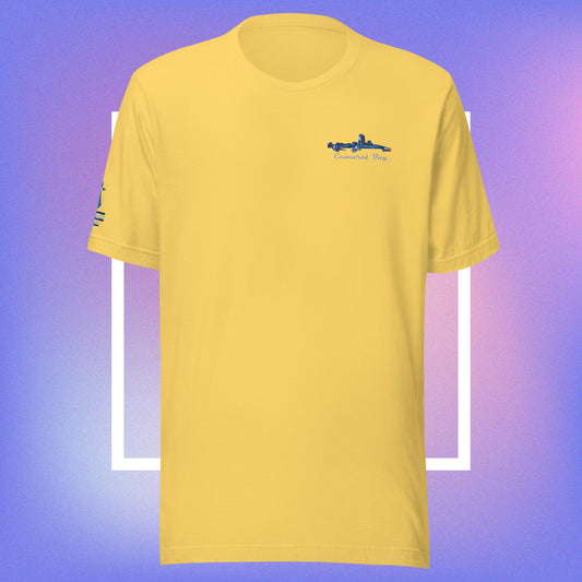 T-shirt Unisexe Brodé en Nuances de Bleu "Camaret Bay"