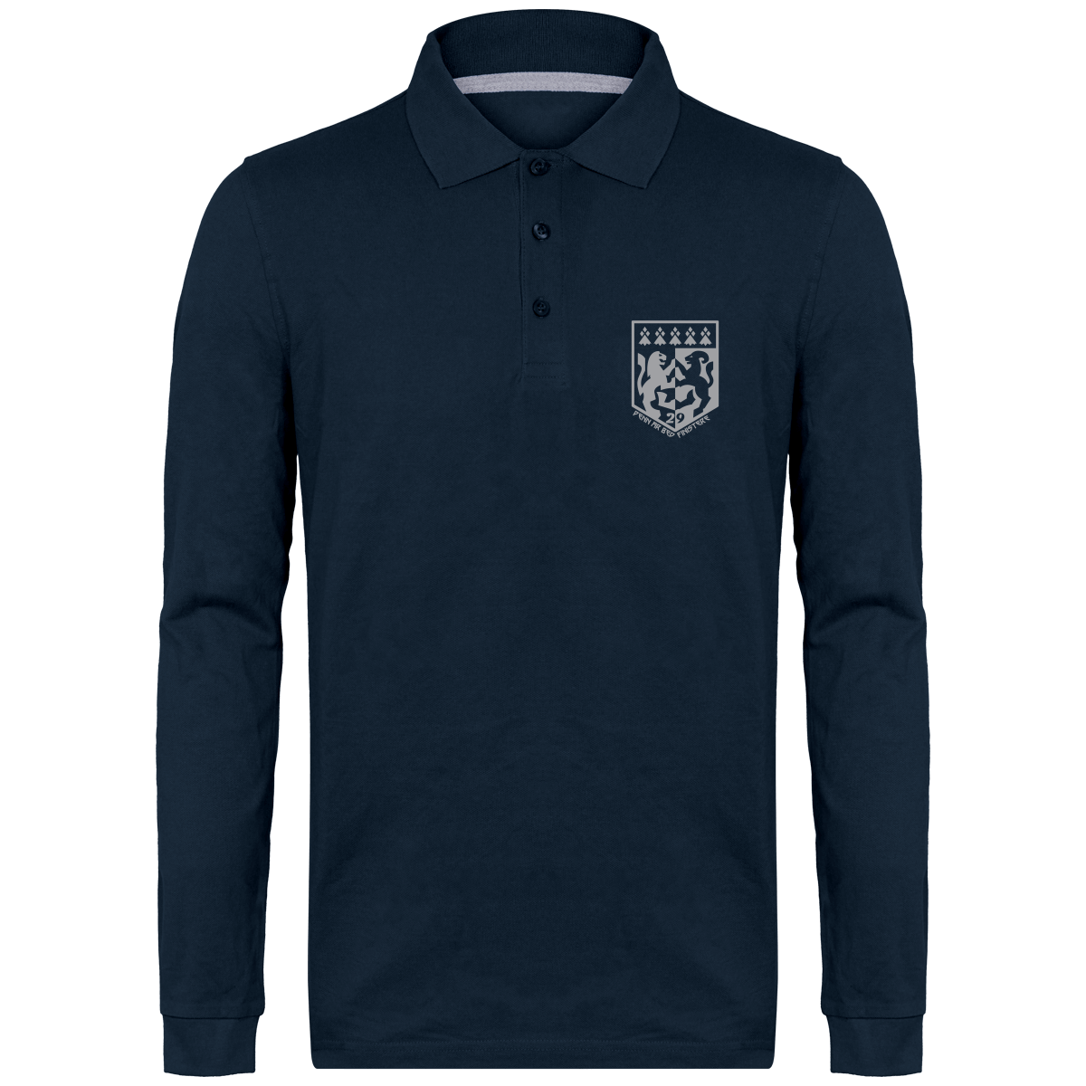 Polo Homme Manches Longues Brodé "Penn Ar Bed - Finistère"