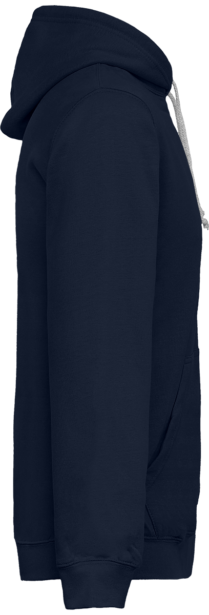 Sweat Zippé Bicolore Brodé "Presque Îlien"