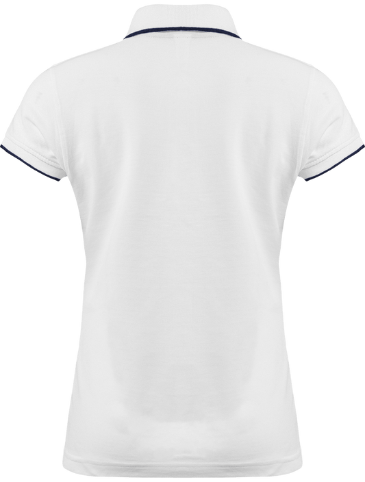 Polo Femme Brodé "Presque Îlien" Liseré