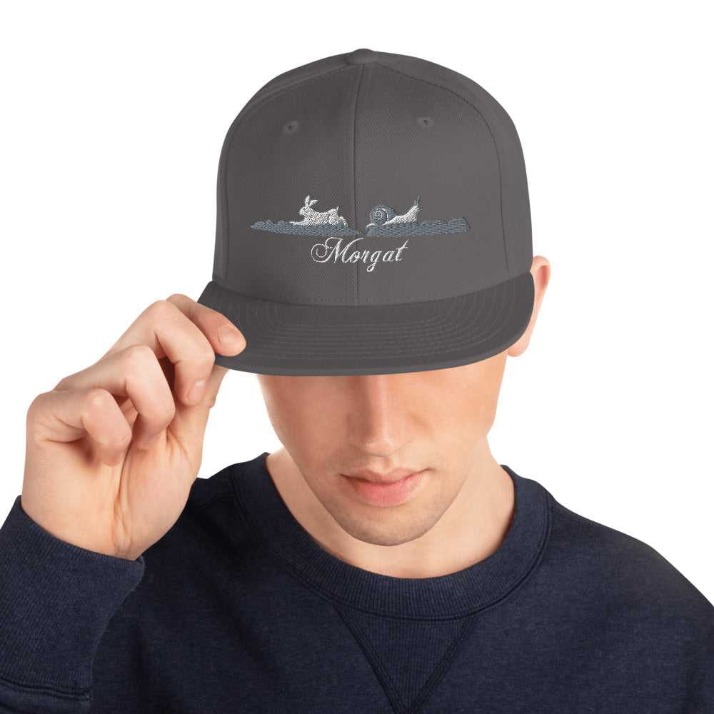 Casquette Snapback Brodée "Morgat" Gris