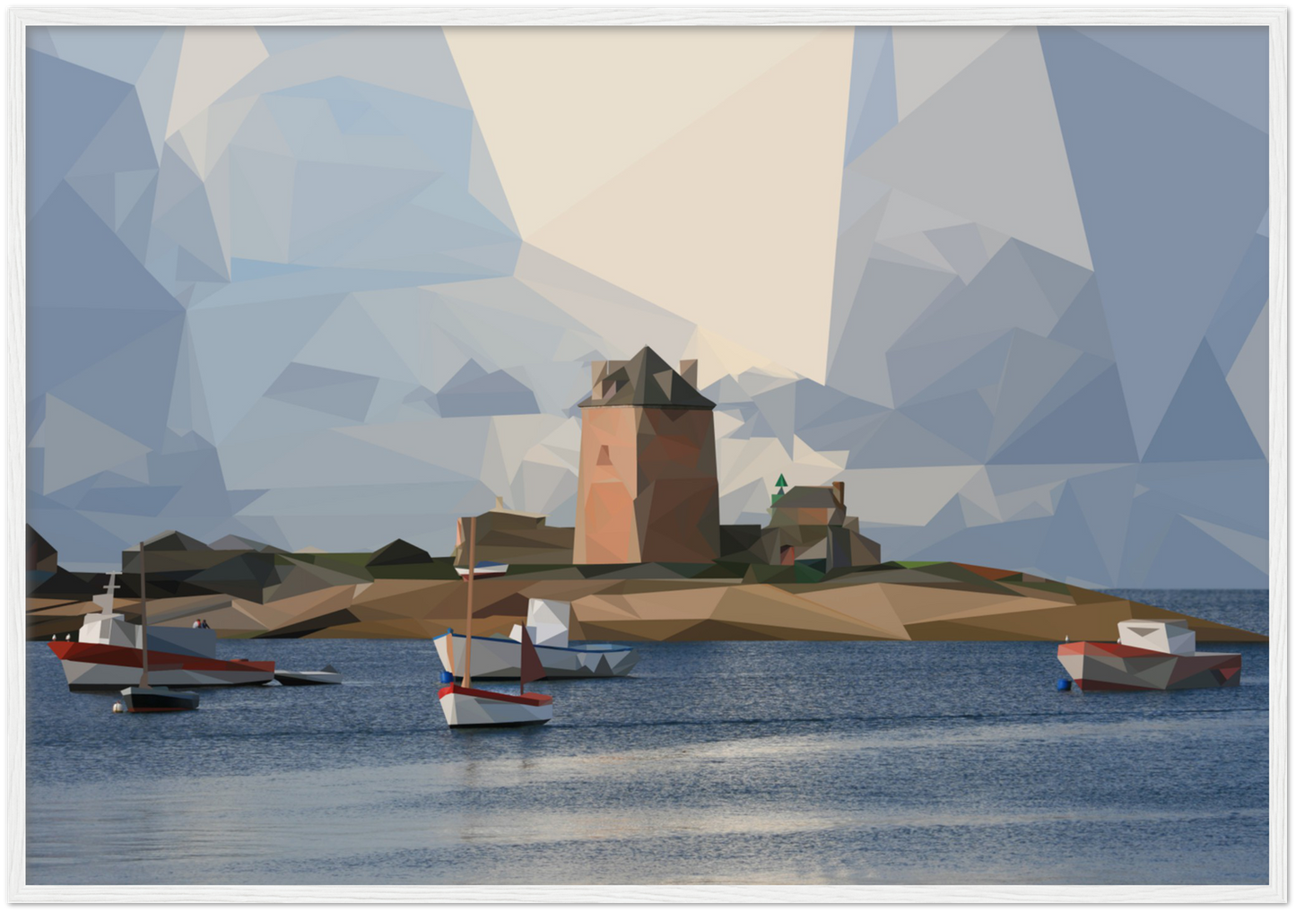 Poster Cadre Bois de la Tour Vauban Papier Mat Premium