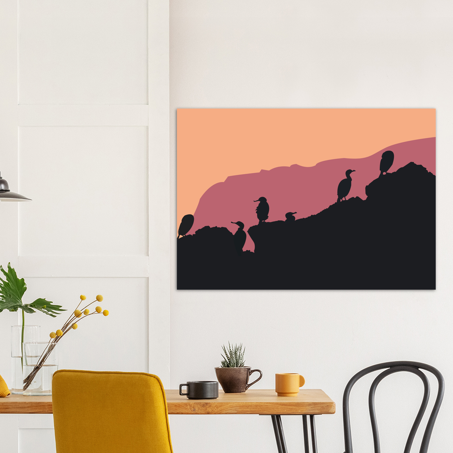 Poster "Oiseaux de Mer" Papier Semi-Glacé Premium