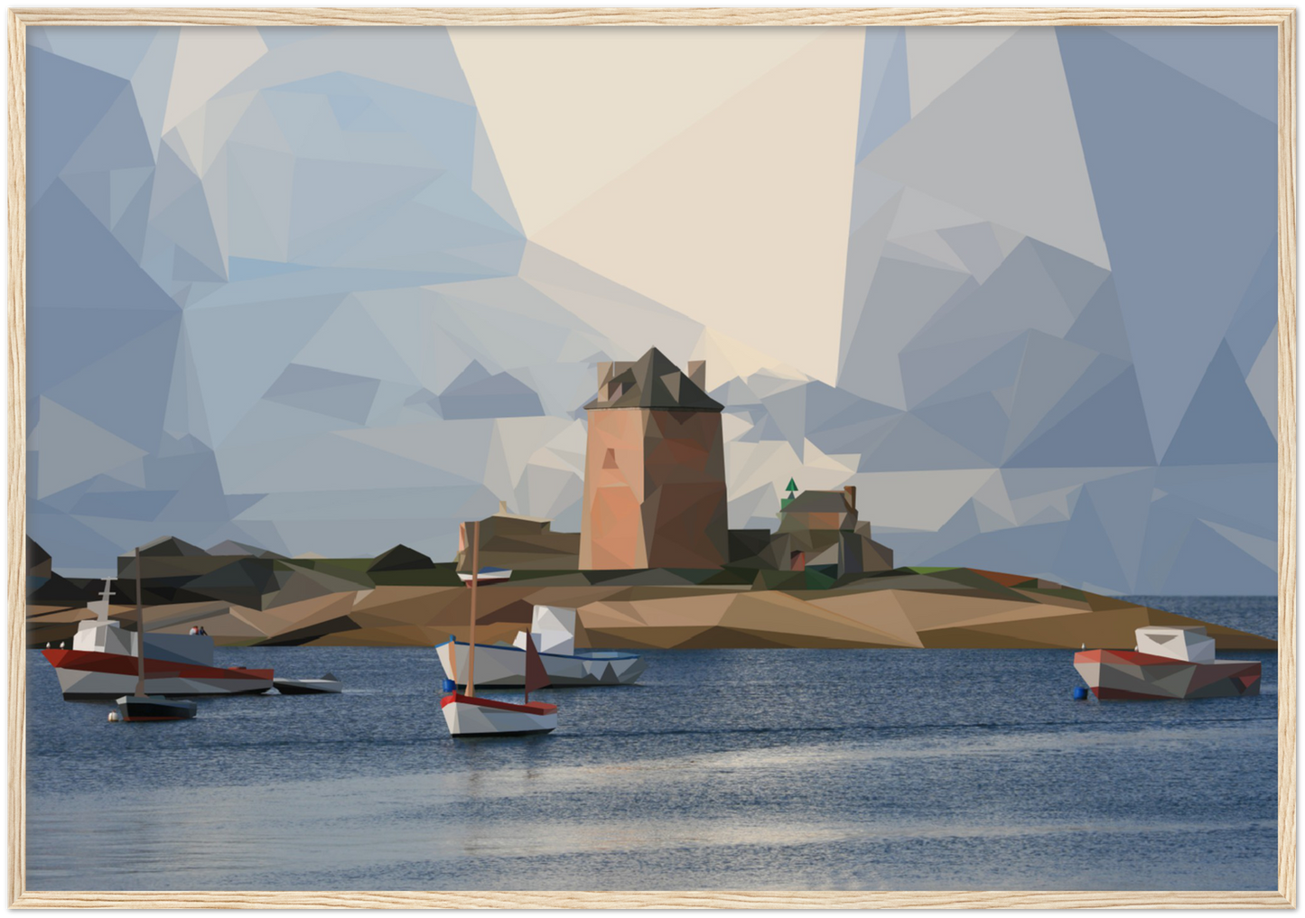 Poster Cadre Bois de la Tour Vauban Papier Semi-Brillant Premium