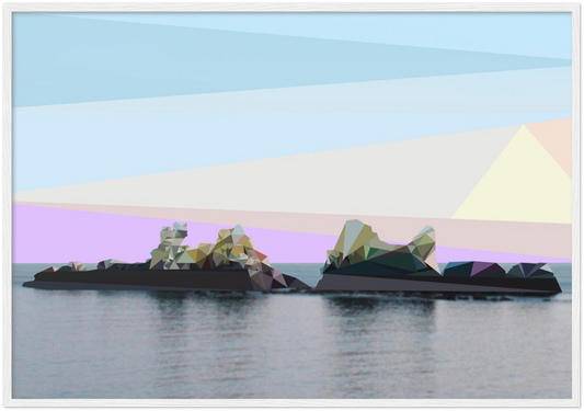 Poster Cadre Bois du Rocher du Kador Papier Mat Premium