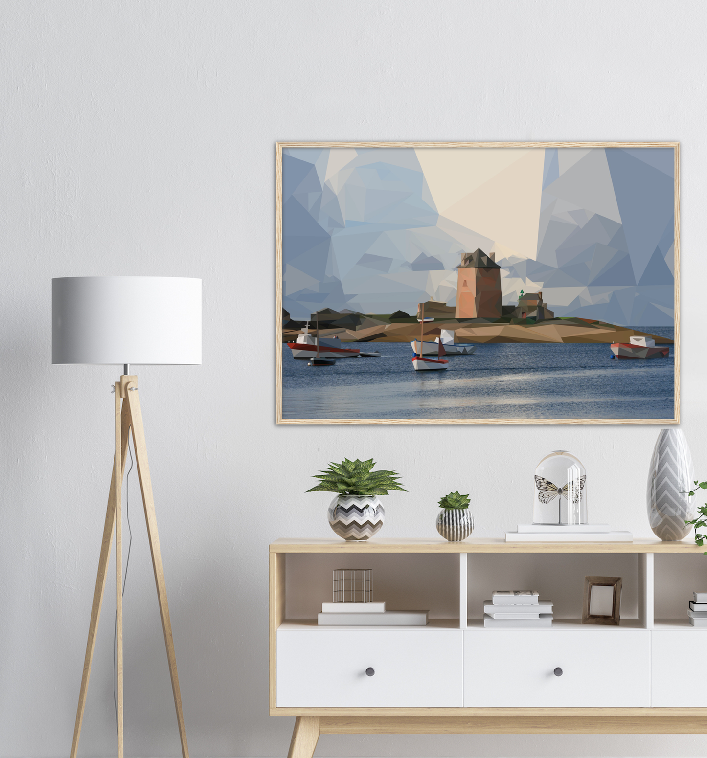 Poster Cadre Bois de la Tour Vauban Papier Semi-Brillant Premium