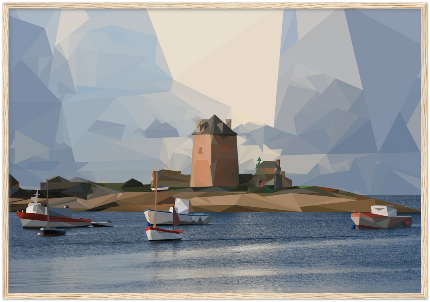 Poster Cadre Bois de la Tour Vauban Papier Mat Premium