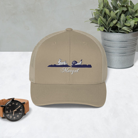 Casquette Trucker Rétro Brodée "Morgat" Violet