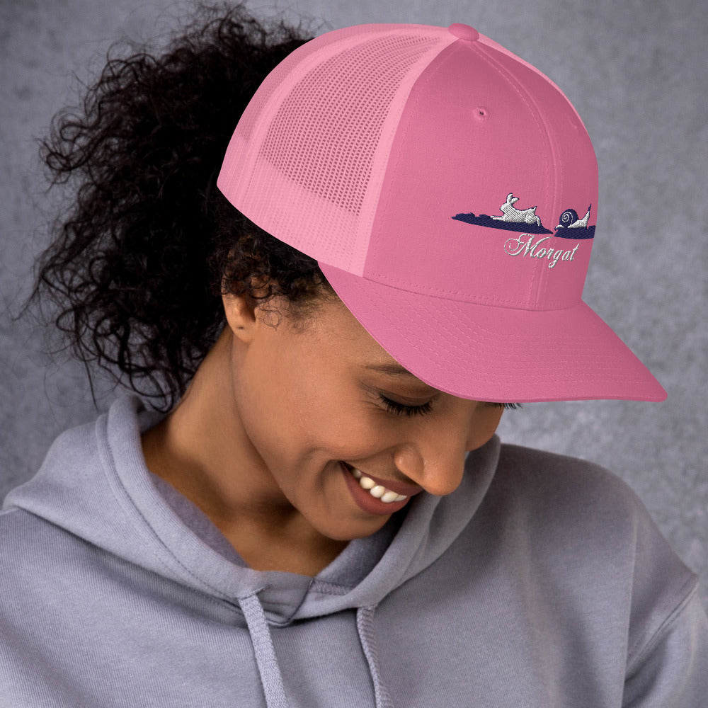 Casquette Trucker Rétro Brodée "Morgat" Violet