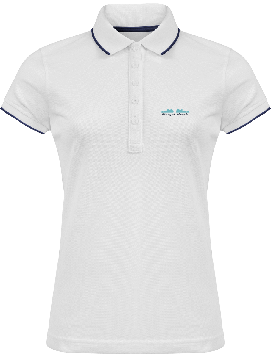 Polo Femme Brodé "Morgat Beach" Liseré