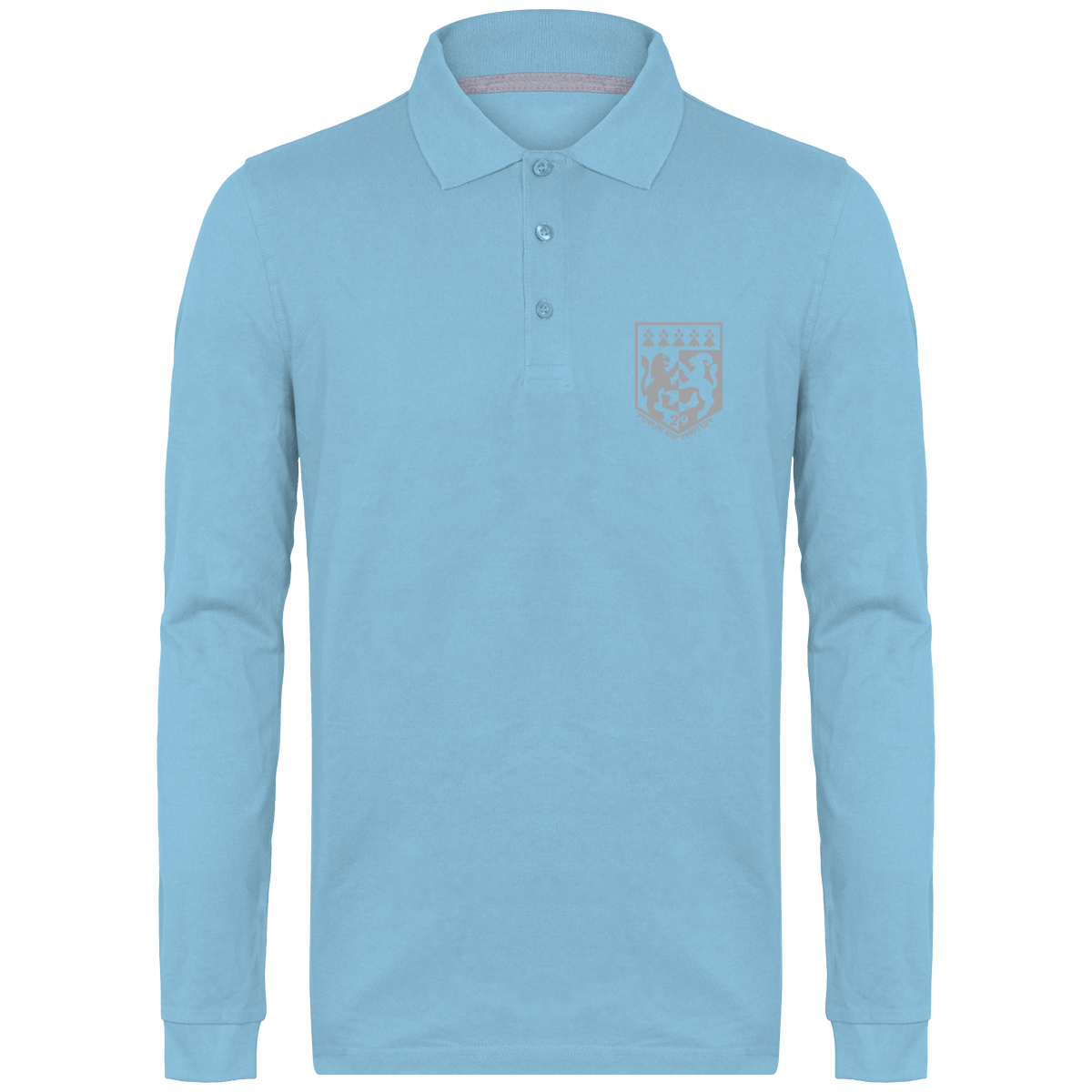 Polo Homme Manches Longues Brodé "Penn Ar Bed - Finistère"