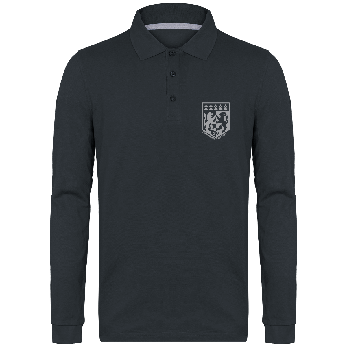 Polo Homme Manches Longues Brodé "Penn Ar Bed - Finistère"