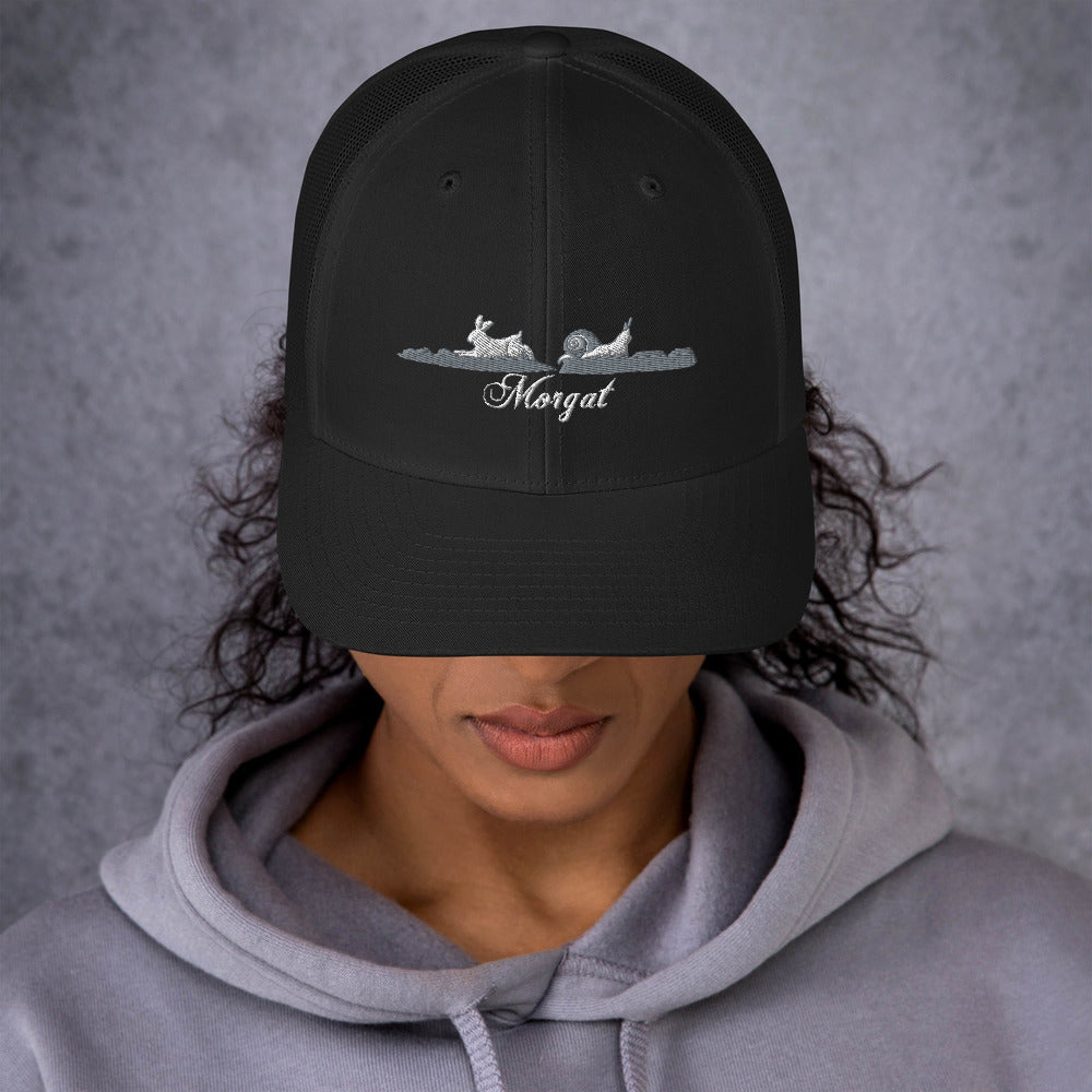 Casquette Trucker Rétro Brodée "Morgat" Gris