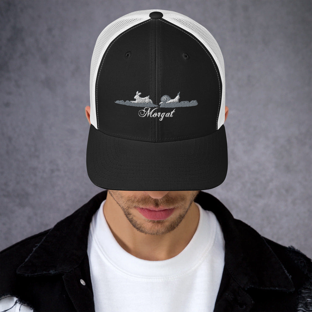 Casquette Trucker Rétro Brodée "Morgat" Gris