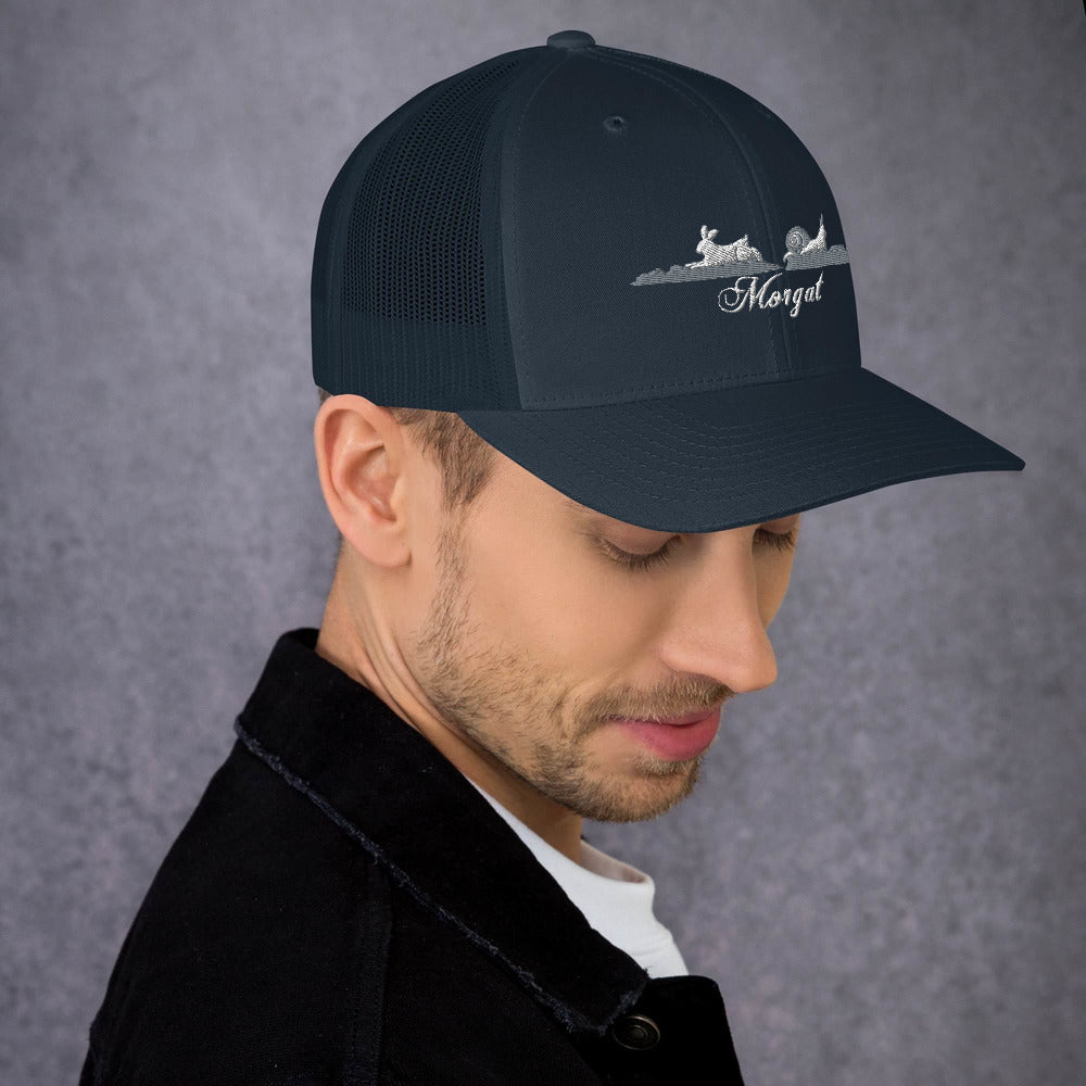 Casquette Trucker Rétro Brodée "Morgat" Gris