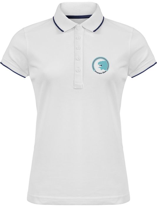 Polo Femme Brodé "Presque Îlien" Liseré