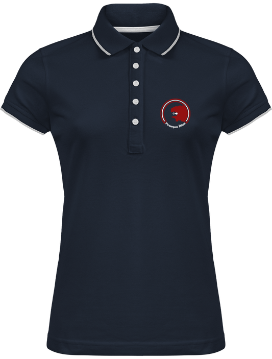 Polo Femme Brodé "Presque Îlien" Liseré
