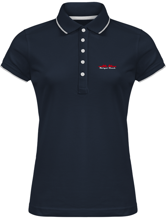 Polo Femme Brodé "Morgat Beach" Liseré